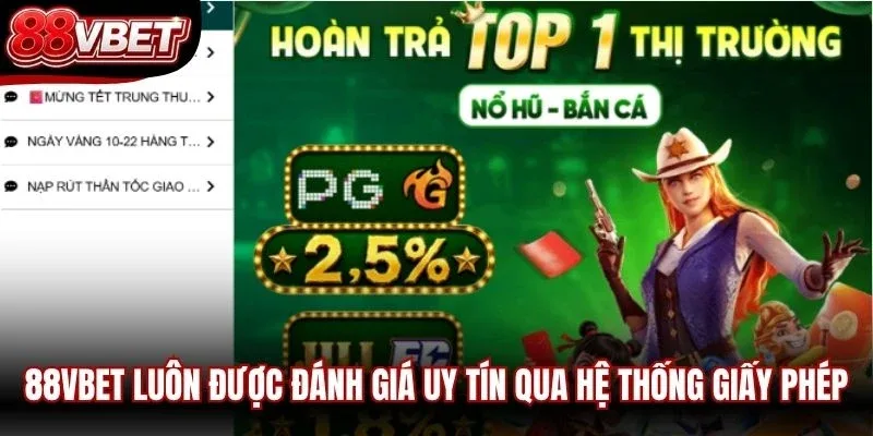 88VBET luôn được đánh giá uy tín qua hệ thống giấy phép