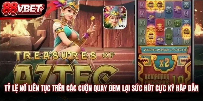 Tỷ lệ nổ liên tục trên các cuộn quay đem lại sức hút cực kỳ hấp dẫn